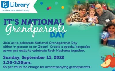 PJ Library® in South Palm Beach County Holds Signature National Grandparents Day Event, Sept. 11, 2022