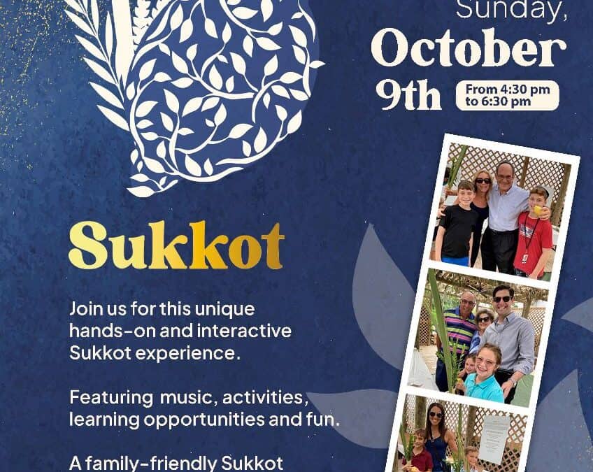 B’nai Torah Congregation to Host Sukkot Service Sunday